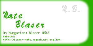 mate blaser business card